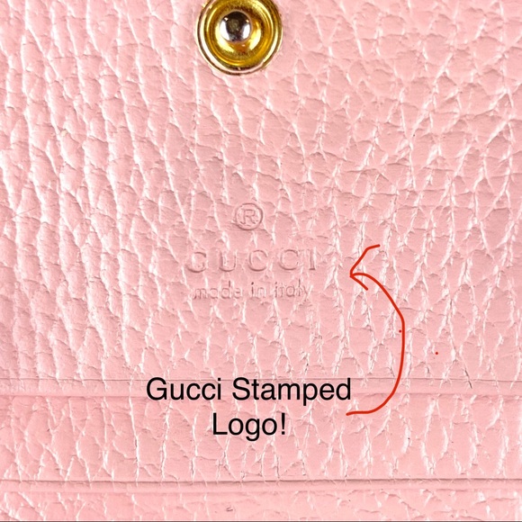 Gucci Marmont pink leather small wallet wristlet keychain - Picture 15 of 15